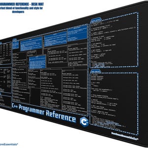 C++ Programmer Reference Desk Mat - Coding Cheat Sheet image 5