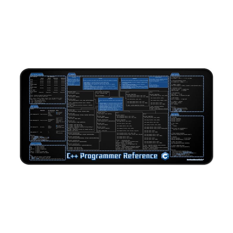 C++ Programmer Reference Desk Mat - Coding Cheat Sheet image 2