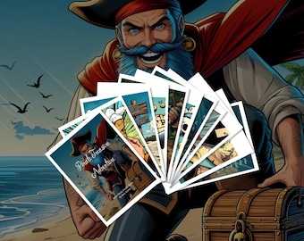 Pirate Treasure Adventure Escape Room Game (Printable Puzzle for Kids & Family Party)