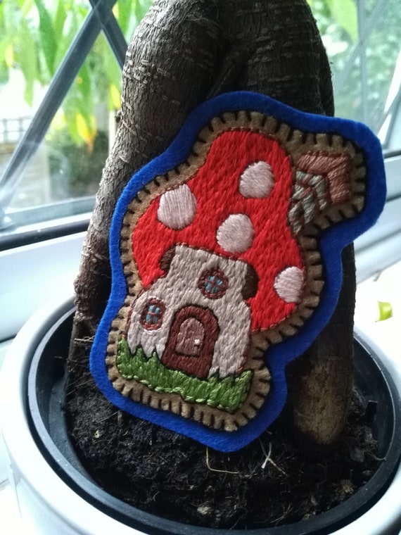 Fiber Arts Fungi Psilocybin Psychedelic Toadstool Embroidered Patch ...