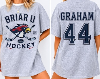 Custom Briar U Shirt, Hawks Hockey Team Shirt, Hockey Romance Shirt, Hockey Sweatshirt, Graham 44 Di Laurentis 66 Tucker 46 Logan 22 Tee