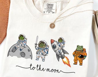 To The Moon Rocket Launch Comfort Color Shirt, Future Moon Mission Tee, Space Exploration Graphic Shirt, Moon Mission Fan, Astronomy T-Shirt