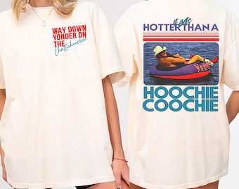 Vintage Hotter Than A Hoochie Coochie Shirt, Meme Tee, Summer Vacation, 90s Country Music Shirt