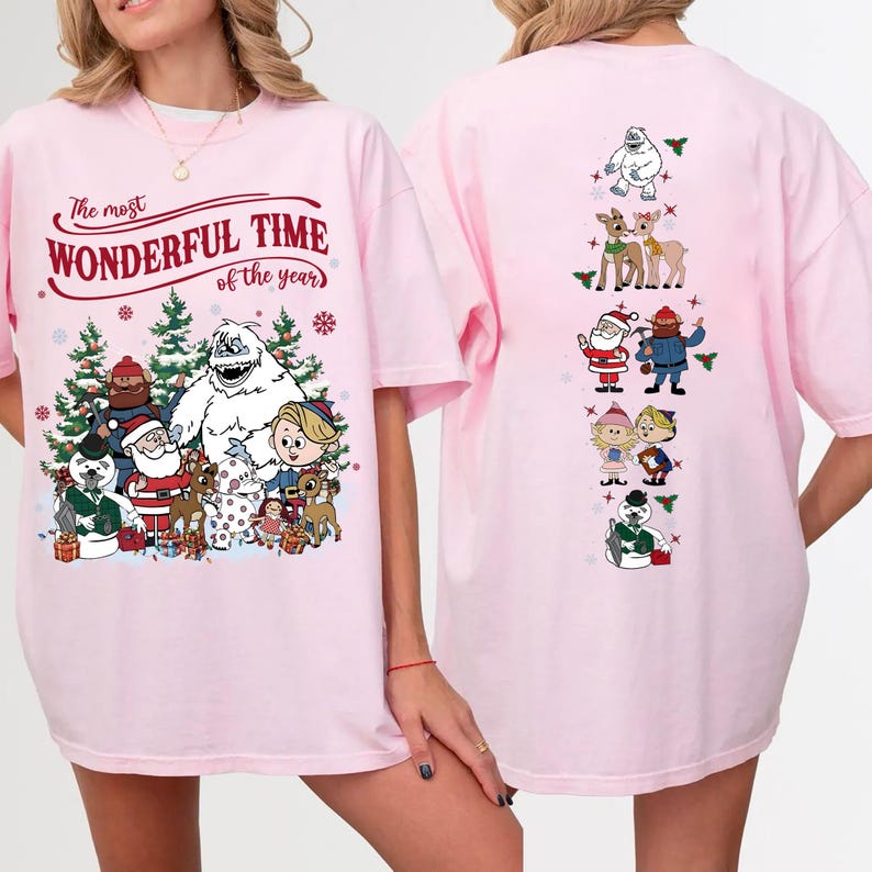 Vintage Rudolph The Red Nosed Reindeer Sweatshirt Printing On Sleeve, Christmas Shirt, Retro Christmas Sweatshirt, Rudolph Christmas Shirt image 7