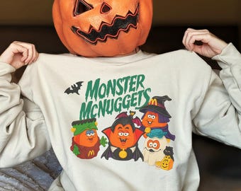 Retro Monster Nuggets Shirt, Vintage Halloween Sweatshirt, Halloween Monster Shirt, Nostalgie Halloween Sweatshirt