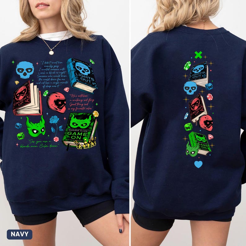 Game On Navessa Allen Shirt, Dark Romance Series Sweatshirt, Booktok Shirt, Lights Out Caught Up Series Shirt
