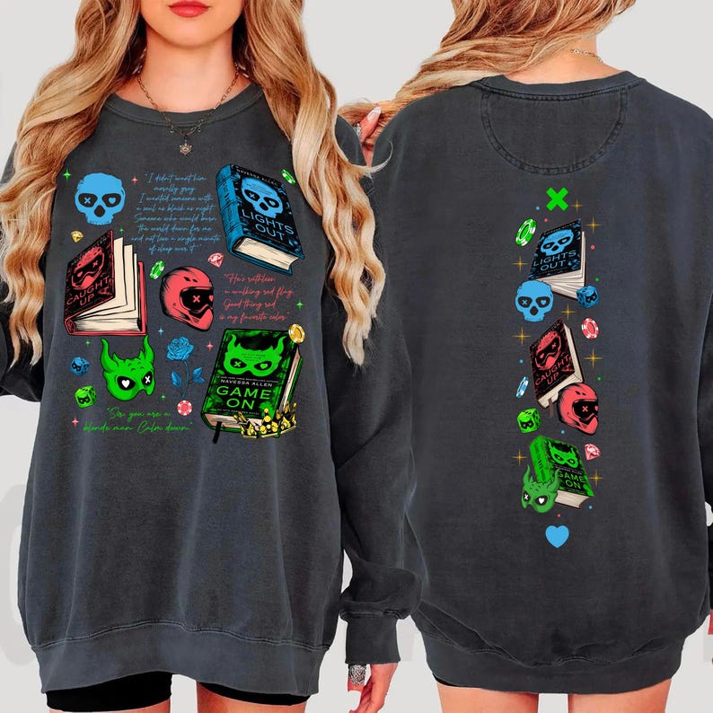 Game On Navessa Allen Shirt, Dark Romance Series Sweatshirt, Booktok Shirt, Lights Out Caught Up Series Shirt