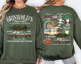 Vintage Griswold Christmas Tree Farm Sweatshirt, Fun Old Fashioned Family Christmas Shirt, Griswold's Christmas Tree Farm Since 1989 Shirt