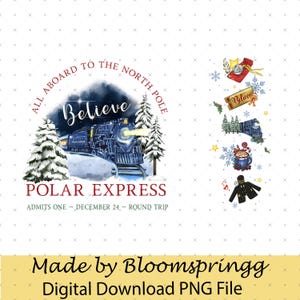 Polar Express Png: Vintage Weihnachtsfilm (Digital Download)