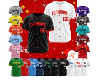 Custom Stitched Baseball Jersey: Personalized Name, Number & Logo
