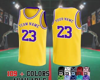 Camiseta de baloncesto personalizada con nombre y número personalizados, uniforme de equipo para jugadores, regalo para fanáticos del baloncesto, tallas para jóvenes y adultos.