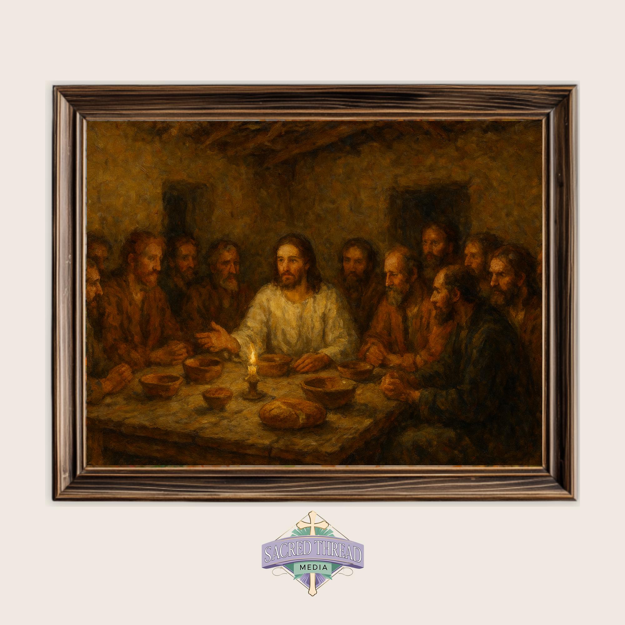 Rustic Last Supper Vintage Last Supper Printable Wall Art - Historic Religious Art, Rustic ...