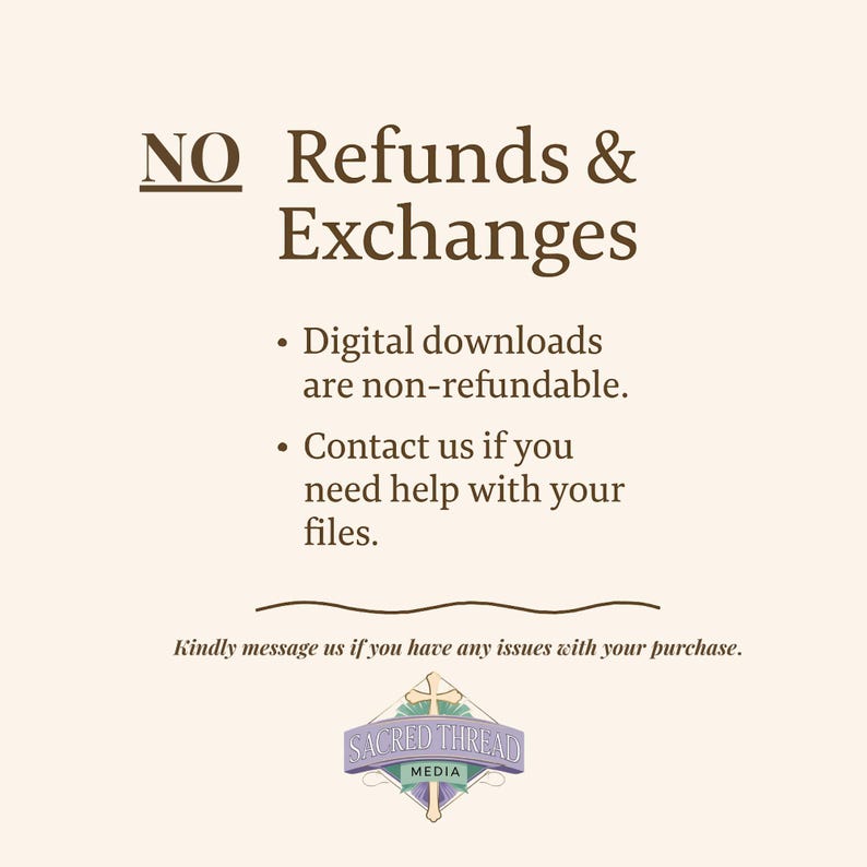 Sacred Thread Media - Our Refund and Exchange Policy