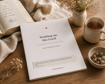 Waiting on the Lord Workbook | Scripture Memory Kit | Bible Study Printable | Trust God Devotional | Faith Journal PDF