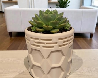 Aztrion Planter Geometric 3D Printed Indoor Pot