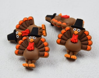 3D Thanksgiving Day Turkey Silicone Focal Beads,Loose Bead For Beadable Pen 51479
