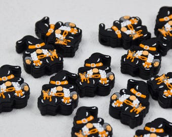 Double Side Halloween Witch Gnome Silicone Focal Beads,Beadable Pen 53100