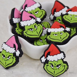 Christmas Silicone Beads,Loose Pen Beads,Gifts Focal Bead Charm,DIY Jewelry Accessories,Keychain Keyring Bracelet Necklace Lanyard Making