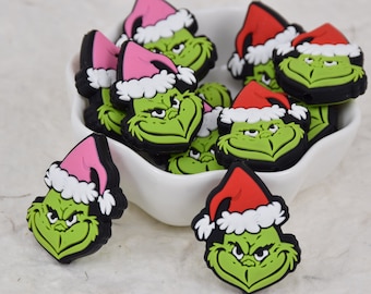 クリスマスシリコンビーズ、ルーズペンビーズ、ギフトフォーカルビーズチャーム、DIYジュエリーアクセサリー、キーホルダーキーリングブレスレットネックレスストラップ作り