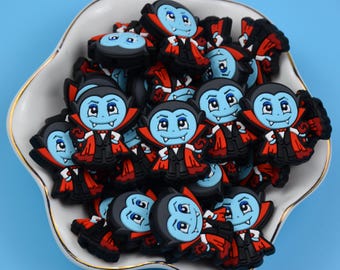 Double Side Halloween Vampire Silicone Focal Beads,Beadable Pen 51797