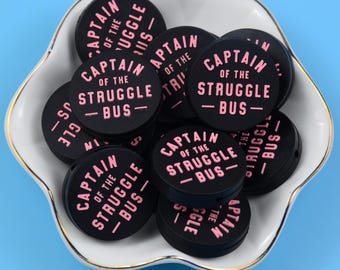 Double Side Captain Of The Struggle Bus Silicone Focal Beads,Beadable Pen 51519