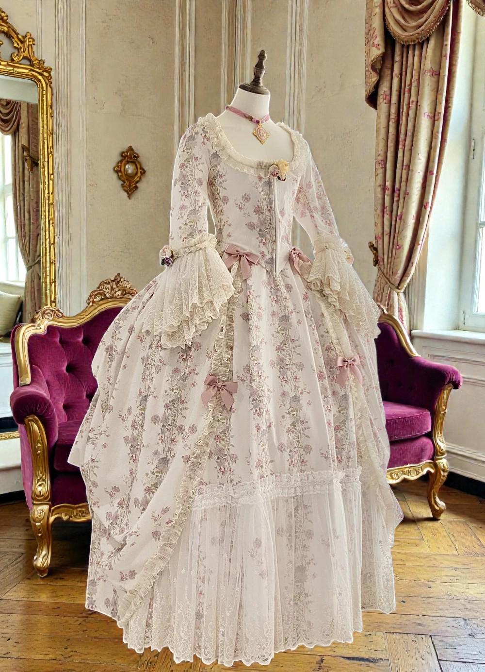 Rococo Ball Gown, 18th Century Dress, Royal Court Dress, Victorian ...