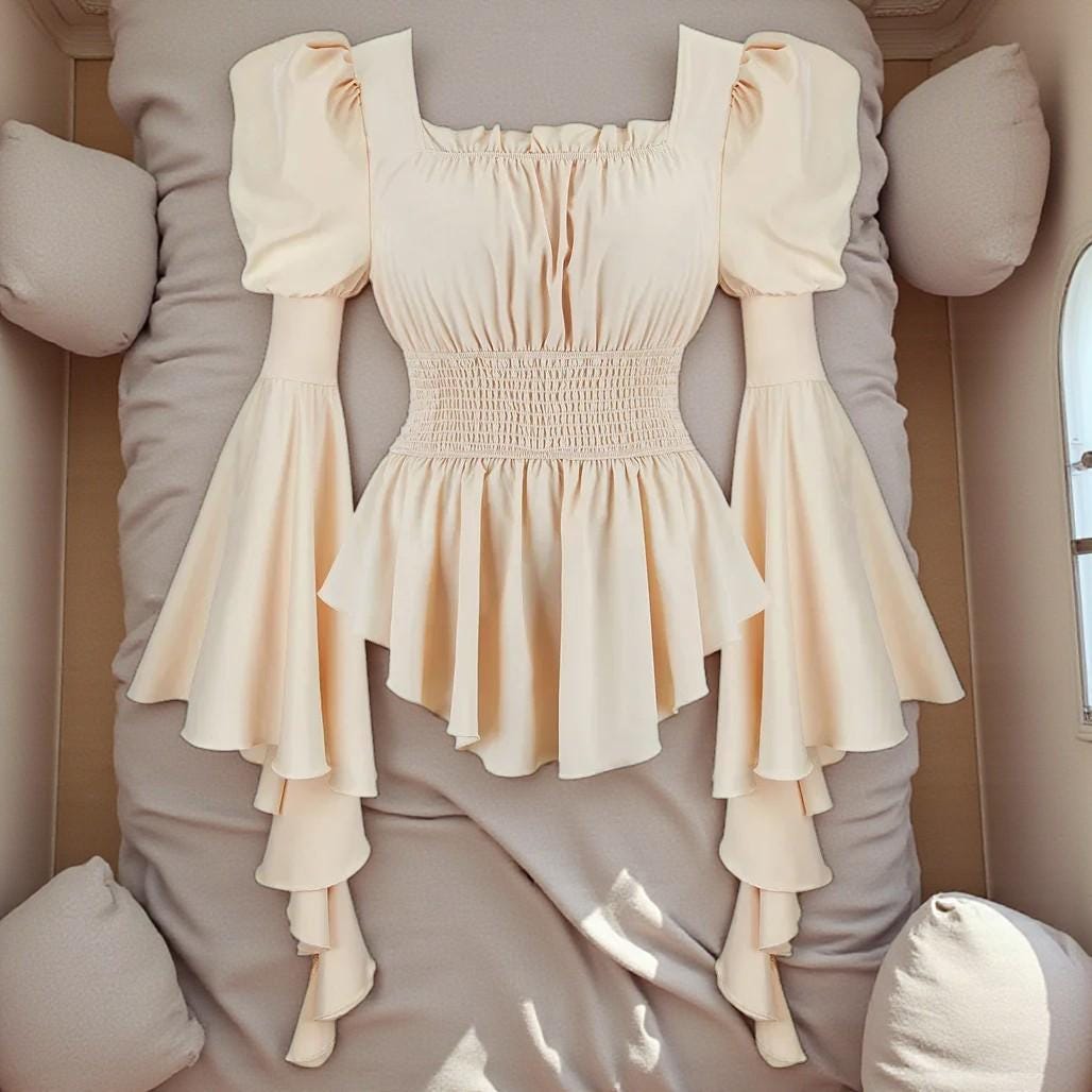 Renaissance off shoulder peasant blouse - België