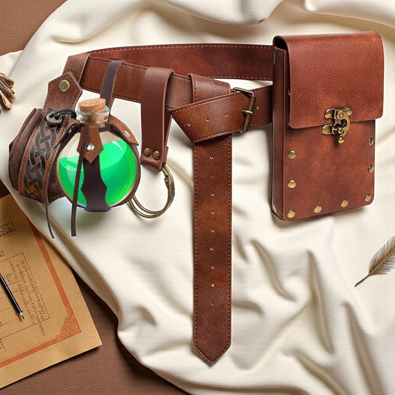 Medieval Knight Belt Bag Set – Viking Renaissance Waist 