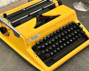 RARA macchina da scrivere Erika Robotron, carattere Kristall, Qwerty, Mod. 105, anni '80, perfettamente funzionante