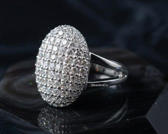 Twilight Bella Celebrity Style Wedding Ring Micro Pave Set Diamond Women's Ring Round Cut Moissanite Diamond Split Shank Ring Gold Plated