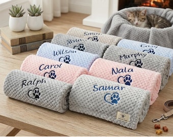 Manta personalizada para perro con nombre, manta personalizada para mascota, manta suave para cachorro, regalo para mascotas, manta con nombre de perro, regalo personalizado para perros, manta acogedora para mascotas