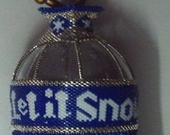 Let it Snow Beaded Ornament Cover e-pattern