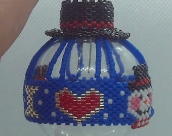 I Love Snowmen Mini Beaded Ornament Cover E-Pattern