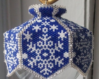 Snow is Glistening Beaded Ornament Cover E-Pattern