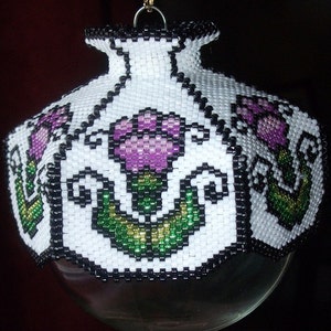 Realizzato in the Shade Copri-ornamento con perline E-Pattern