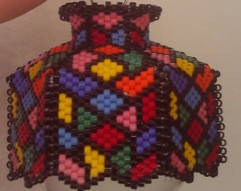 Mini Stained Glass Beaded Ornament Cover E-Pattern