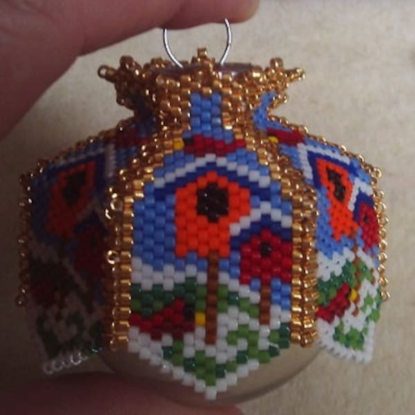 A Place to Call Home Mini Beaded Ornament Cover E-Pattern