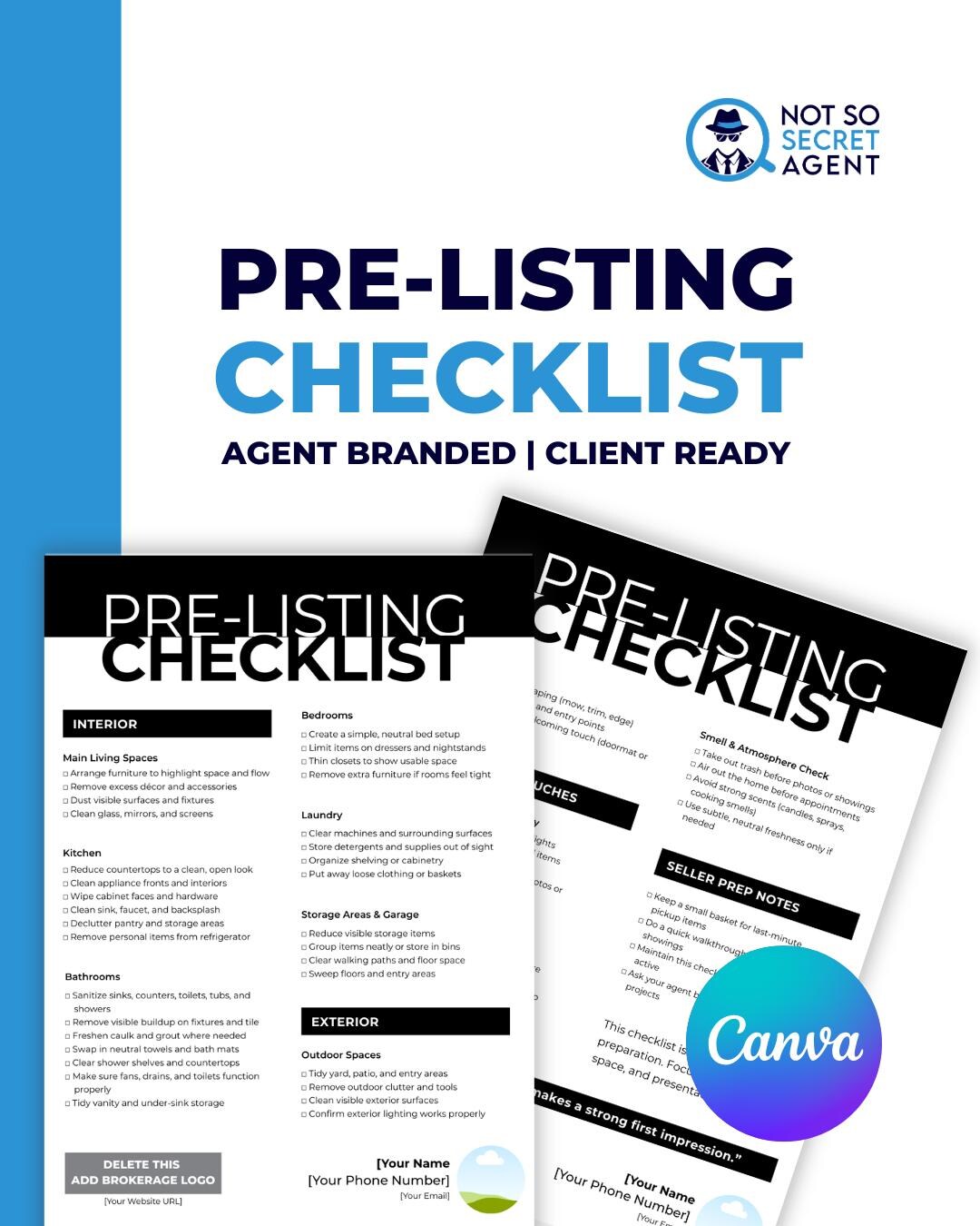 Real Estate Agent Pre-listing Checklist | Home Seller Cleaning and Prep ...