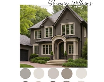 Erdiges Äußeres - 4 Farbschemata (Sherwin Williams)