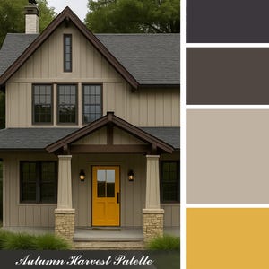 Taupe Exterior Color Palette Craftsman Style (Sherwin Williams)