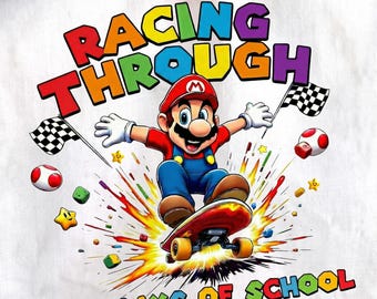 Racing Through 100 Days Of School Png, Gamer Kids Shirt Design, Gift For Kid School Shirt Png,100 days of school shirt, Digital Download