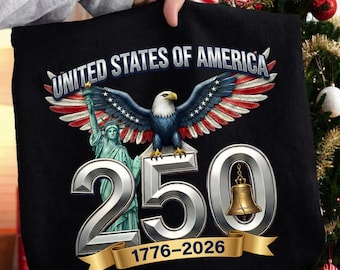 USA 250th Anniversary PNG| Eagle Statue of Liberty 1776-2026 | Patriotic 4th of July | 250 Years of Freedom 2026 | Digital Download