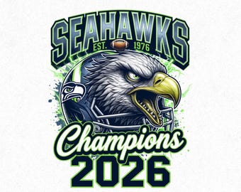 Seahawks Football PNG Bundle |Glitter Sports Design |Seattle Seahawks Png | Game Day Art | Football Sublimation  Clipart  | Digital Download