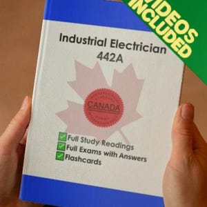 HARDCOPY Guide d'étude pour l'examen d'électricien industriel Sceau rouge 442A