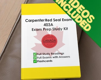 HARDCOPY Red Seal Carpenter Exam 306A Prep Study Guide