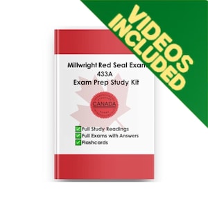 Kit de estudio de preparación para el examen Red Seal 433A Millwright + videos