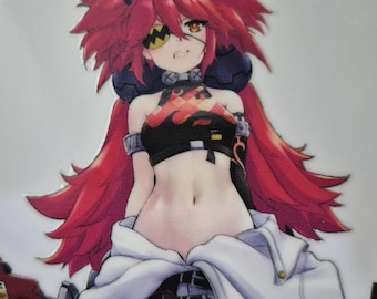 Koleda zenless zone zero fanart transfer sticker/ decal/ peeker