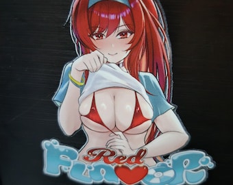 Rapi Red Hood Transfer Sticker Nikke Clear Peeker Waifu Vinyl Waterproof 4 Inch