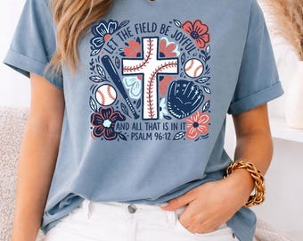 Christian Baseball Shirt, Bible Verse Baseball Tee, Faith Baseball Shirt, Game Day Christian Shirt, Gift for Baseball Mom