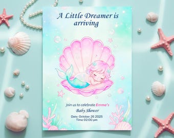 Invitación para baby shower / Plantilla editable para baby shower / Invitación para fiesta de animales de la selva / Descarga digital / Plantilla de Canva